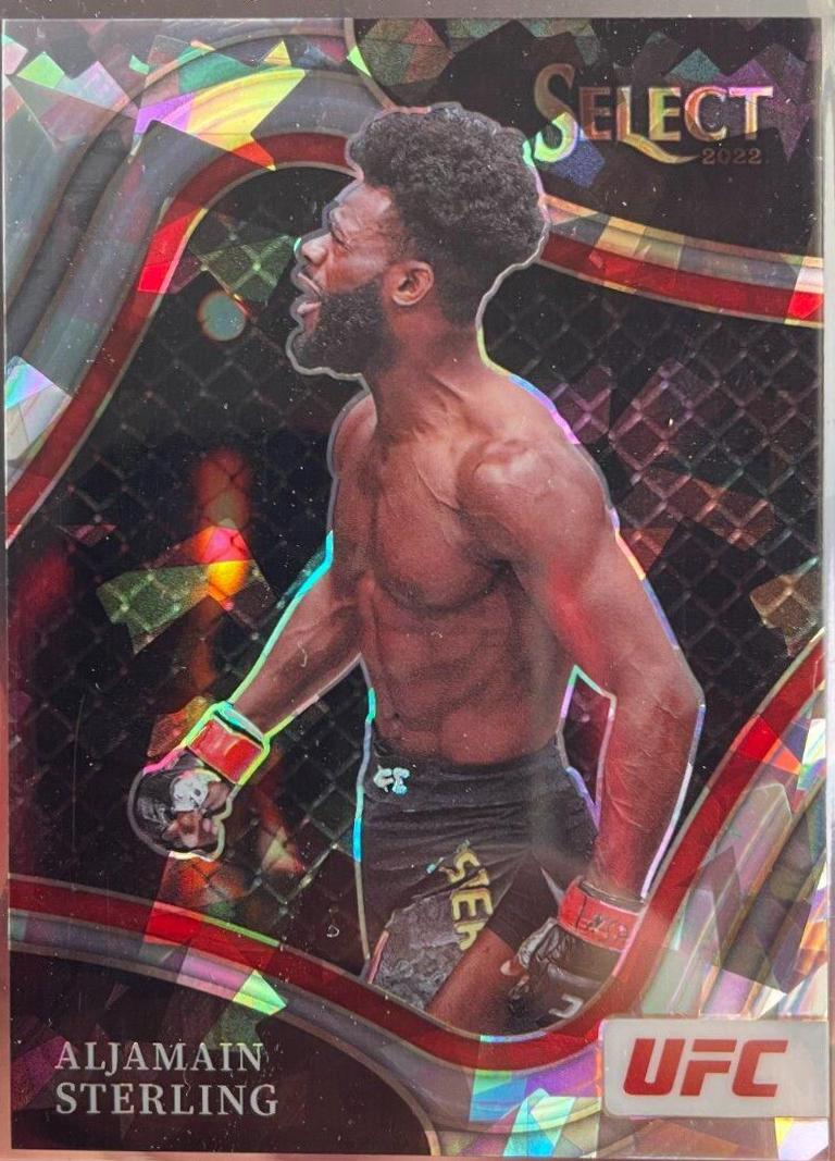 Aljamain Sterling 2022 Panini Select UFC Octagonside #215 Cracked Ice