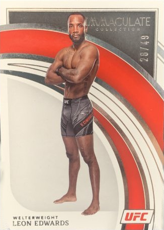 Leon Edwards 2022 Panini Immaculate UFC Base #68 Platinum
