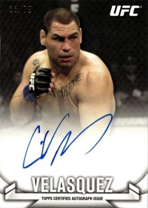 Cain Velasquez 2013 Topps UFC Knockout Knockout Autographs #KA-CV Mat