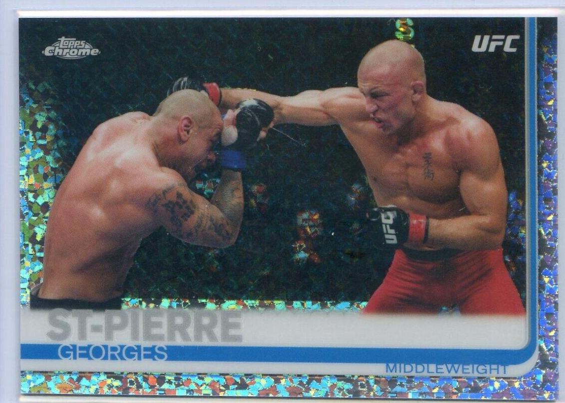 Georges St-Pierre 2019 Topps Chrome UFC Base #5 Diamond Hot Box