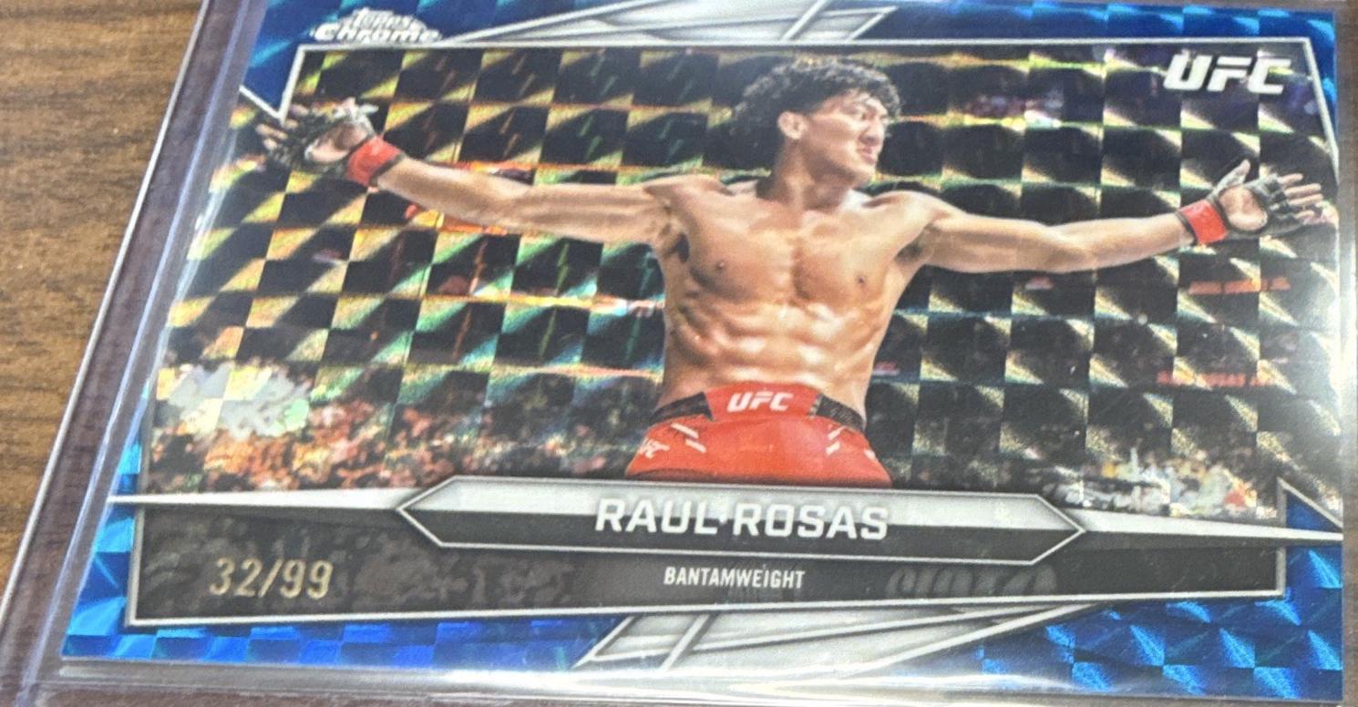 Raul Rosas 2026 Topps Chrome UFC Base #171 Blue Geometric Refractor