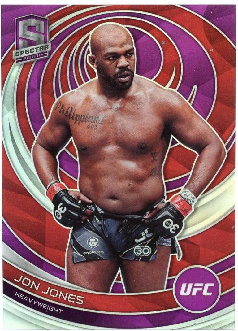 Jon Jones 2023 Panini Chronicles UFC Base Spectra #392 Purple
