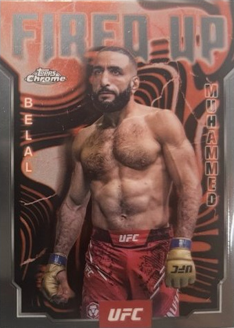 Belal Muhammad 2025 Topps Chrome UFC Fired Up #FUP-20 Gold Refractor