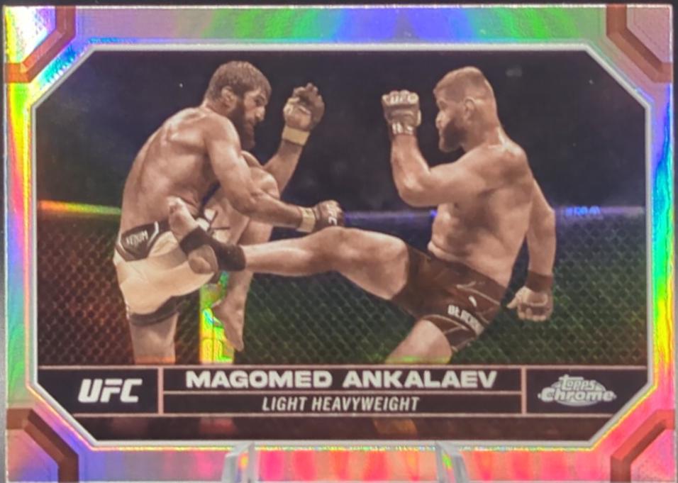 Magomed Ankalaev 2024 Topps Chrome UFC Base #118 Negative Refractor