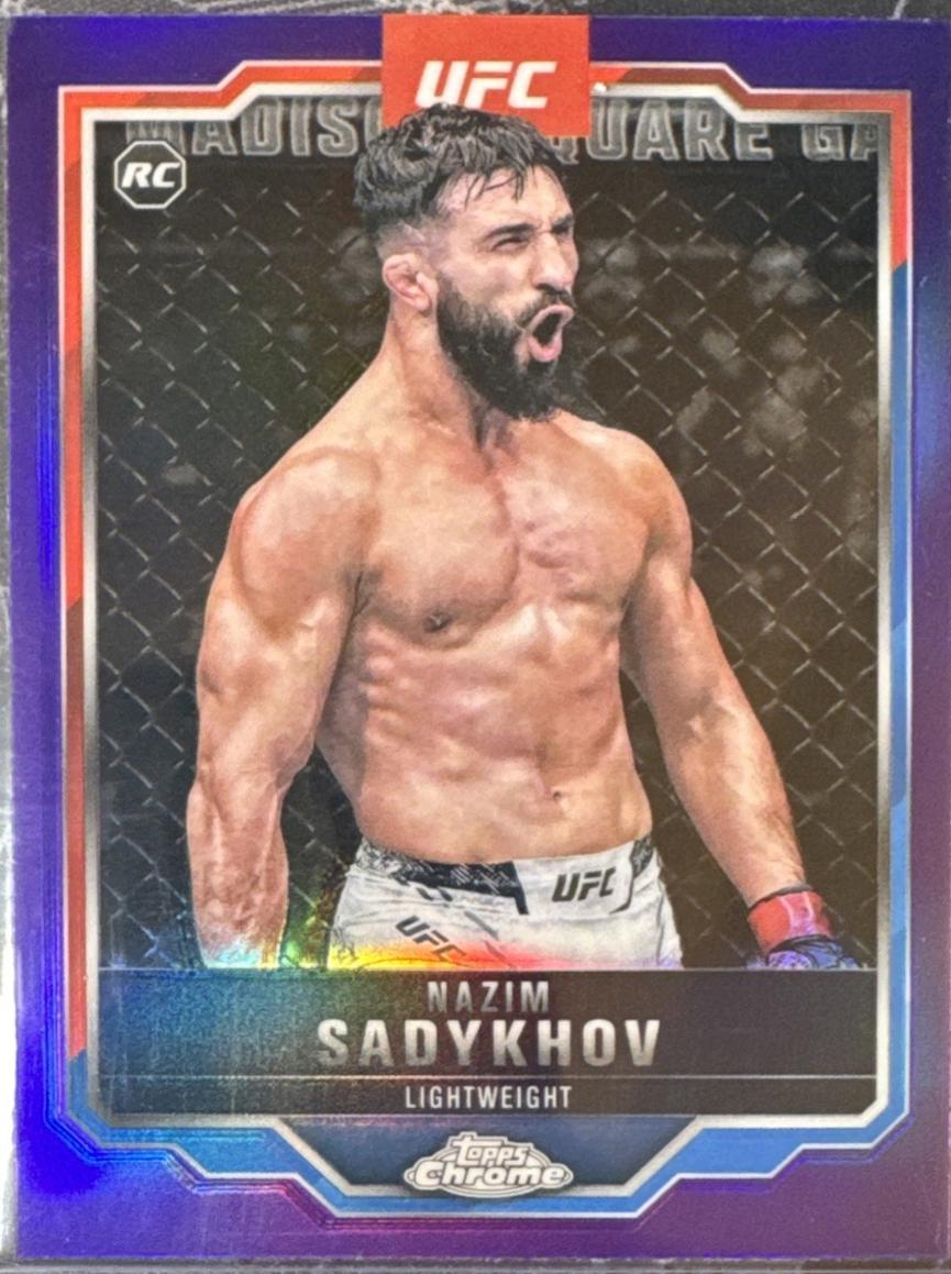 Nazim Sadykhov 2025 Topps Chrome UFC Base #157 Purple Refractor