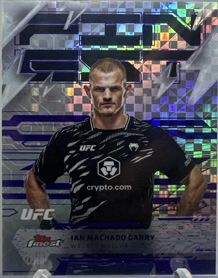 Ian Machado Garry 2025 Topps Finest UFC Base Rare #204 Purple Checkerboard Refractor