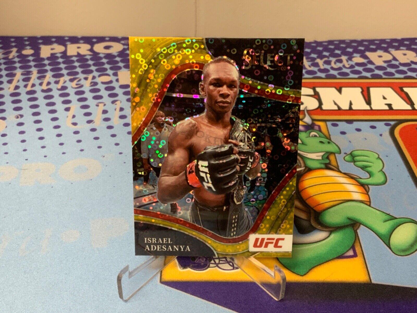 Israel Adesanya 2022 Panini Select UFC Octagonside #229 Gold Disco