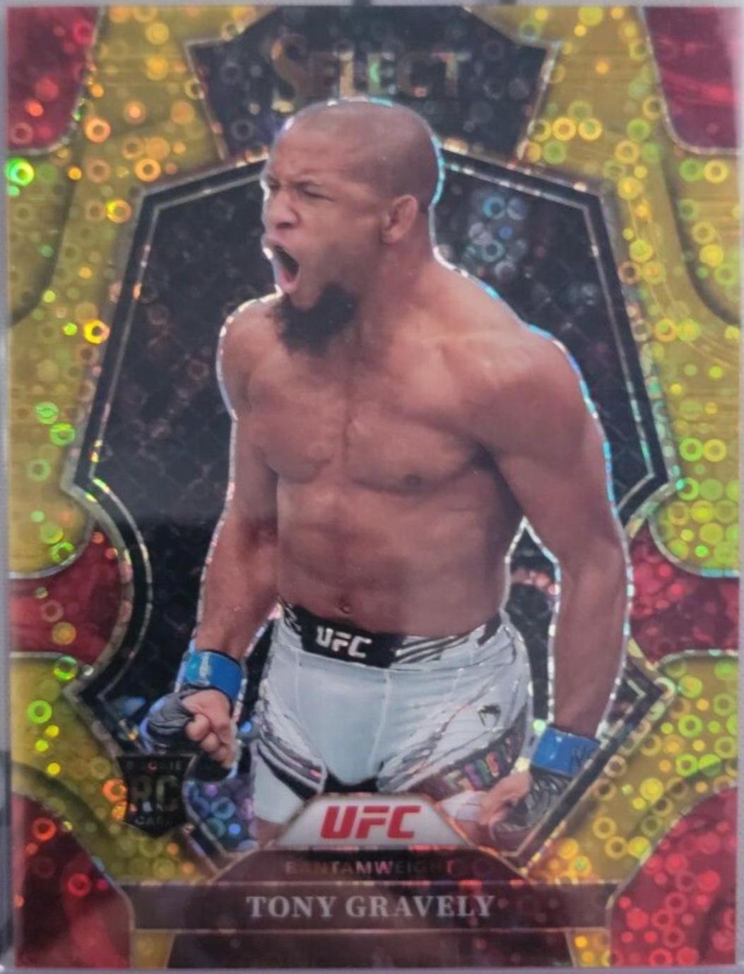 Tony Gravely 2023 Panini Select UFC Premier Level #191 Gold Disco