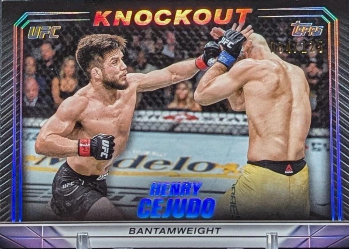 Henry Cejudo 2024 Topps Knockout UFC Base #70 Holo Silver