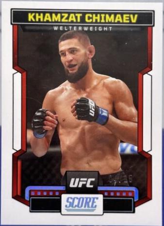 Khamzat Chimaev 2023 Panini Chronicles UFC Base Score #194 Silver
