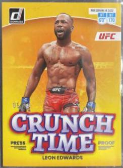 Leon Edwards 2023 Panini Donruss UFC Crunch Time #12 Press Proof Gold