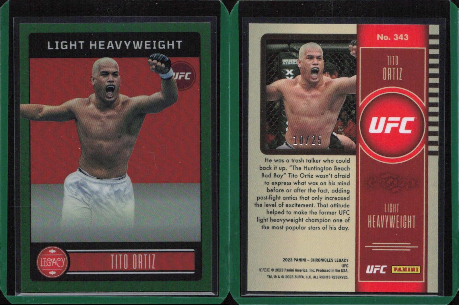 Tito Ortiz 2023 Panini Chronicles UFC Base Legacy Premium Edition #343 Green