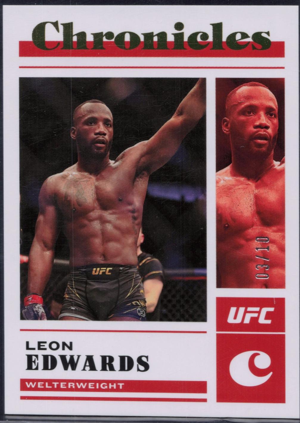 Leon Edwards 2023 Panini Chronicles UFC Base Chronicles #36 Gold
