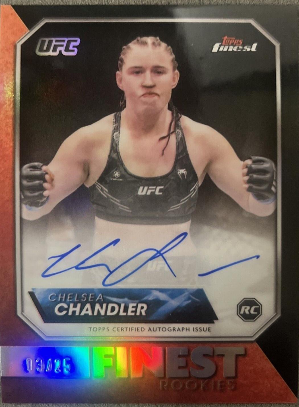 Chelsea Chandler 2024 Topps Finest UFC Rookie Finest Autographs #RFA-CC Black Refractor