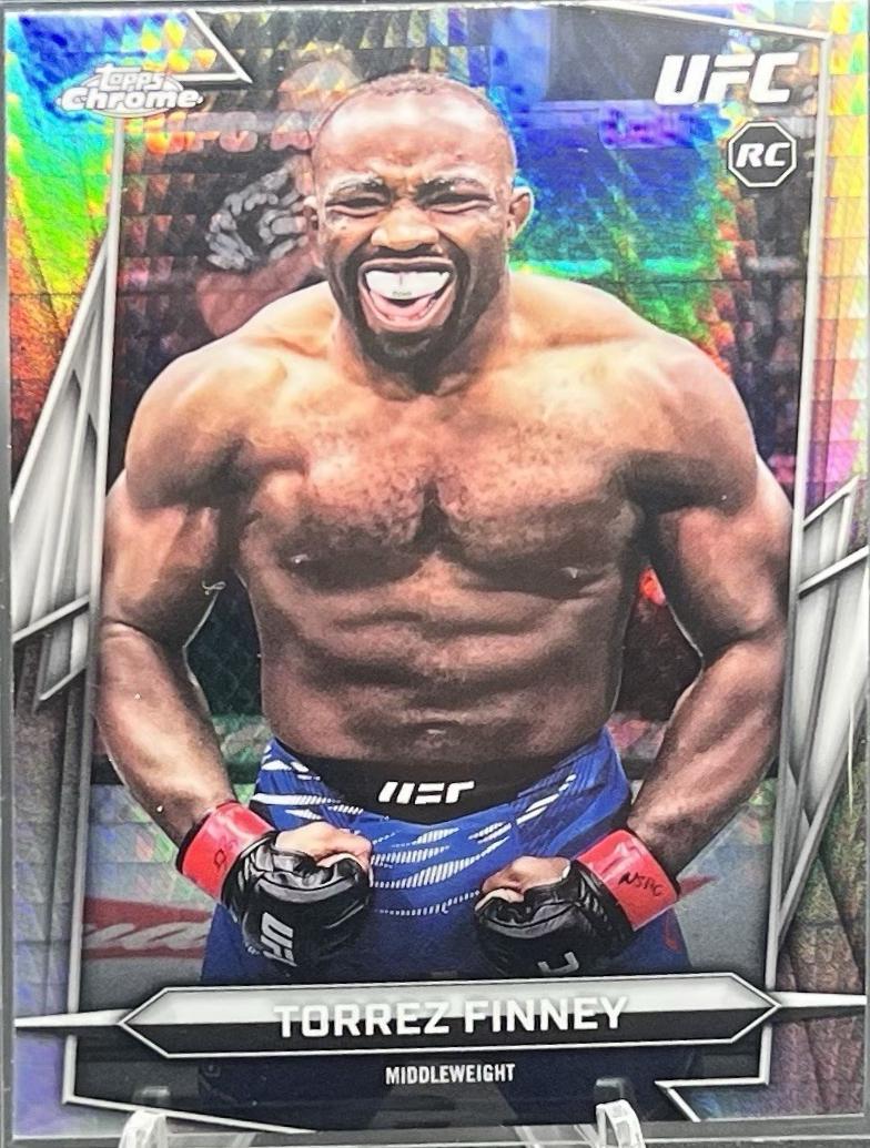 Torrez Finney 2026 Topps Chrome UFC Base #166 Prism Refractor