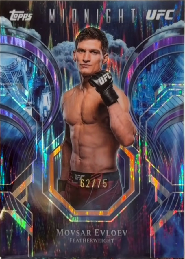 Movsar Evloev 2026 Topps Midnight UFC Base #97 Black Light
