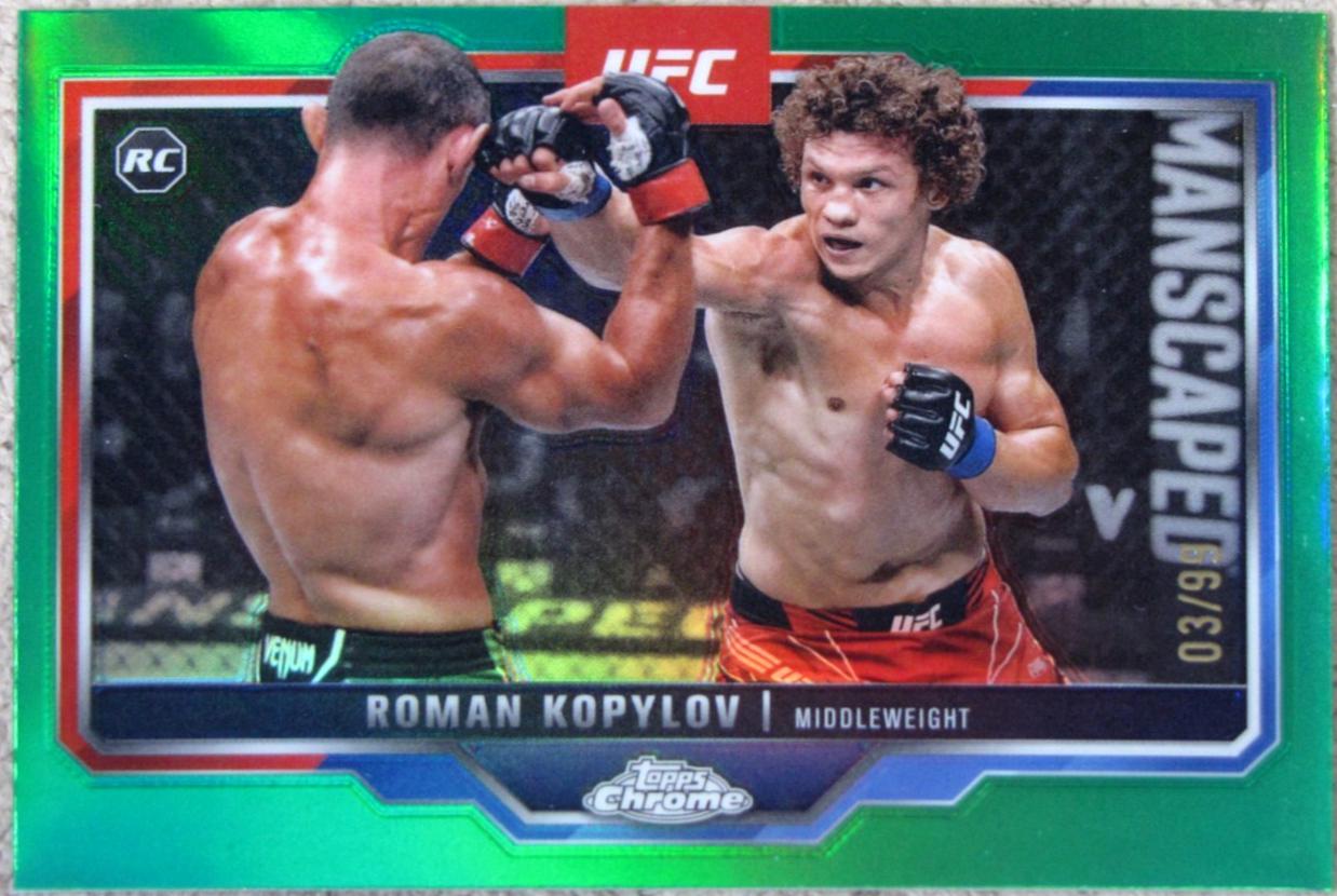 Roman Kopylov 2025 Topps Chrome UFC Base #66 Green Refractor