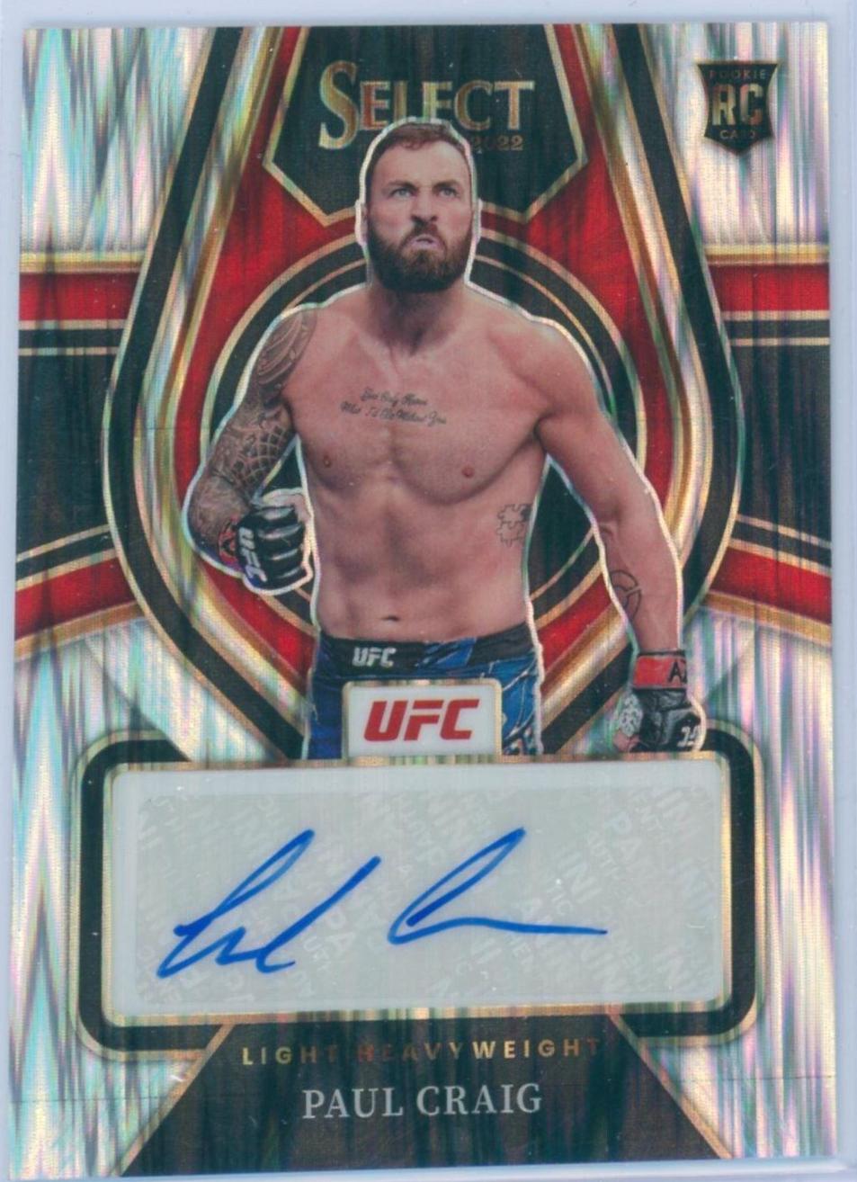 Paul Craig 2022 Panini Select UFC Rookie Signatures #5 Flash