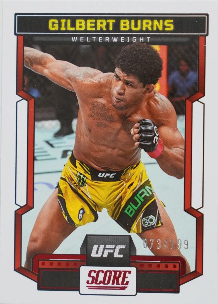 Gilbert Burns 2023 Panini Chronicles UFC Base Score #196 Red