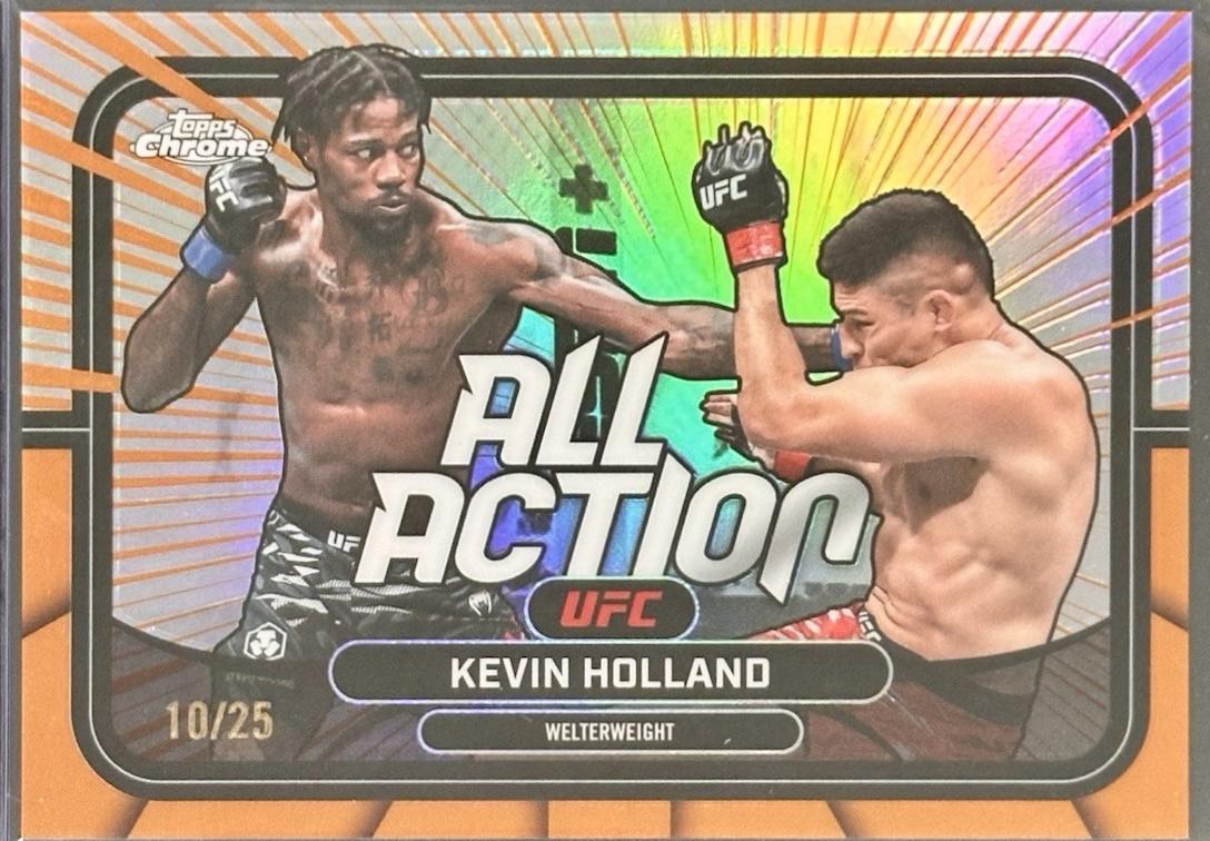 Kevin Holland 2026 Topps Chrome UFC All-Action #AA-33 Orange Refractor