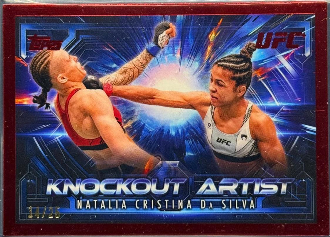 Natalia Silva 2025 Topps Knockout UFC Knockout Artists #KA-24 Red