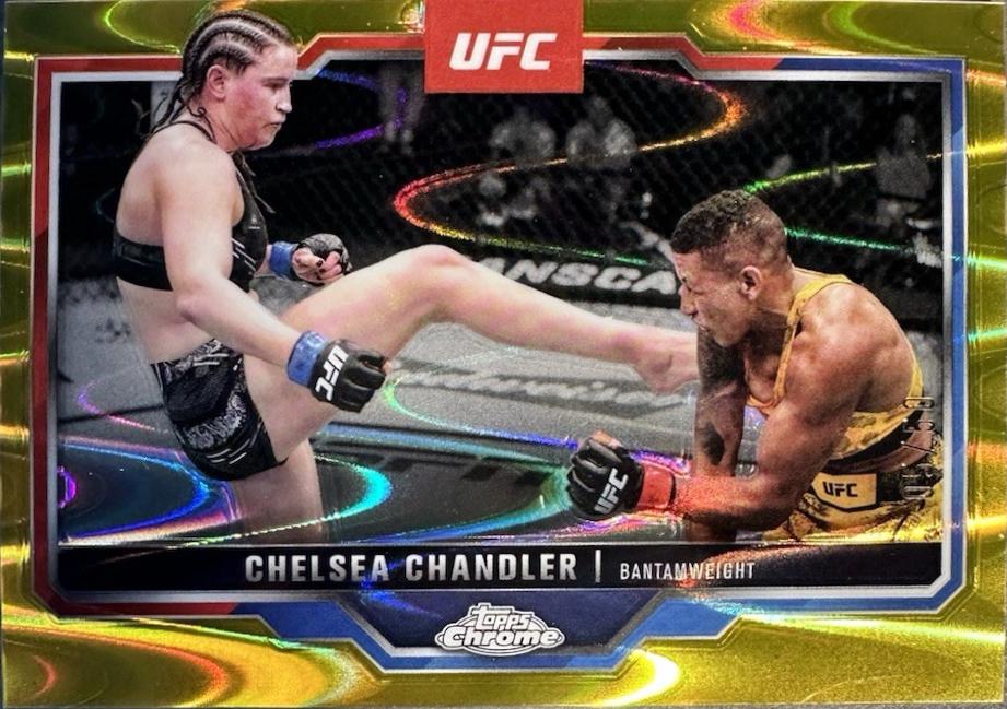 Chelsea Chandler 2025 Topps Chrome UFC Base #79 Gold Refractor