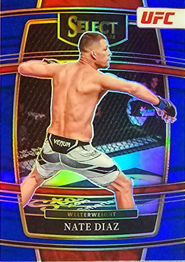 Nate Diaz 2022 Panini Select UFC Concourse #54 Blue Prizm