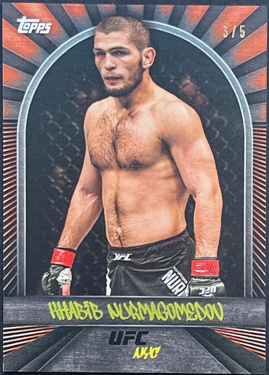 Khabib Nurmagomedov 2024 Topps UFC NYC Base #17 Orange