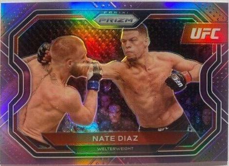Nate Diaz 2021 Panini Prizm UFC Base #115 Purple