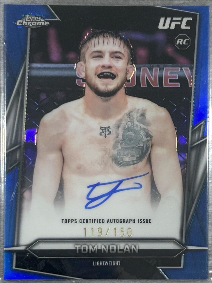 Tom Nolan 2026 Topps Chrome UFC Base Autographs #BAV-TN Blue Refractor
