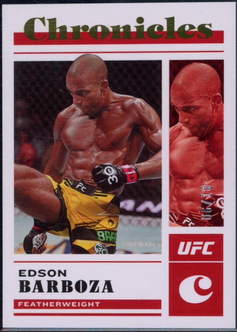 Edson Barboza 2023 Panini Chronicles UFC Base Chronicles #12 Gold