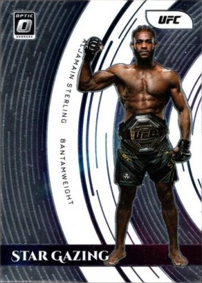Aljamain Sterling 2022 Panini Donruss Optic UFC Star Gazing #13 Gold Vinyl