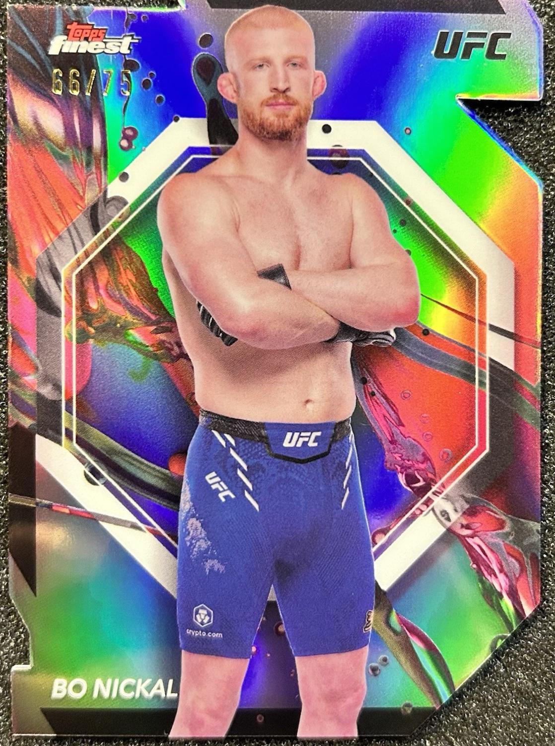 Bo Nickal 2024 Topps Finest UFC Base Common #95 Die-Cut Refractor