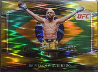 Deiveson Figueiredo 2022 Panini Select UFC Global Icons #3 Gold