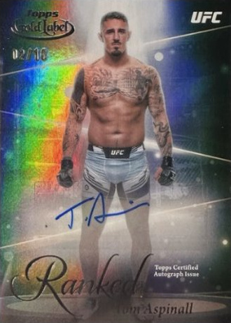 Tom Aspinall 2024 Topps Gold Label UFC Ranked Ink #RIK-TAS Gold