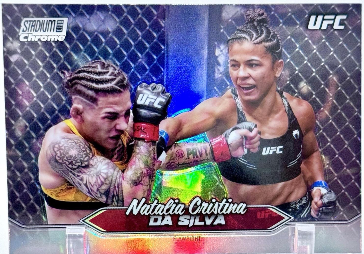 Natalia Silva 2025 Topps Stadium Club UFC Base Chrome #C-60 Refractor