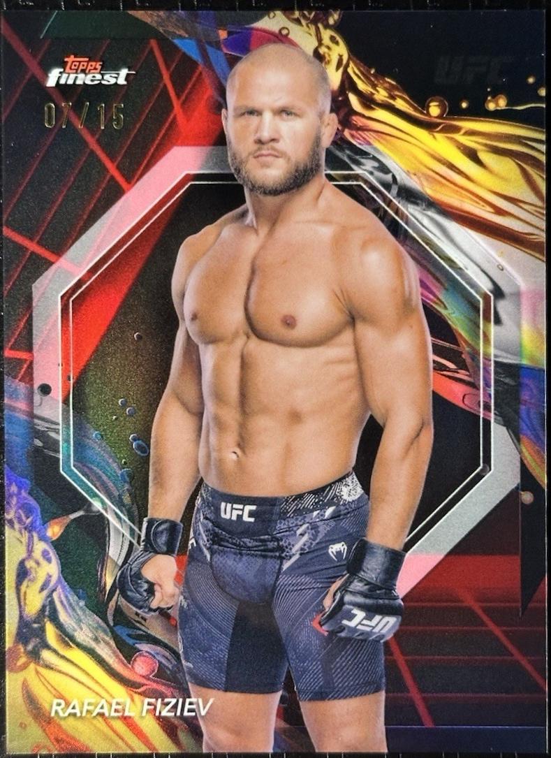 Rafael Fiziev 2024 Topps Finest UFC Base Uncommon #156 Red Black Vapor Refractor