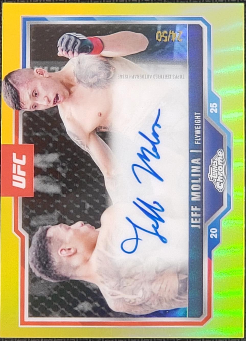Jeff Molina 2025 Topps Chrome UFC Chrome Veteran Autographs #CVA-JM Gold Refractor
