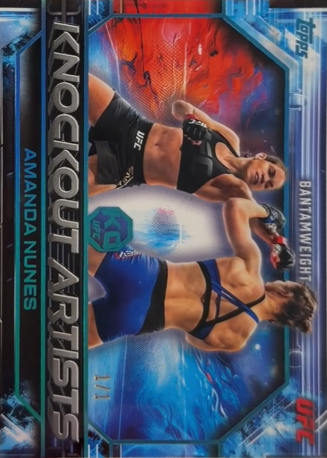 Amanda Nunes 2026 Topps Knockout UFC Knockout Artists #KA-7 Gold