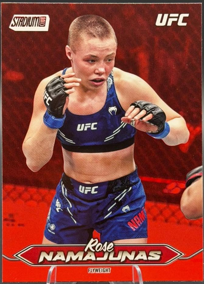 Rose Namajunas 2025 Topps Stadium Club UFC Base #47 Red