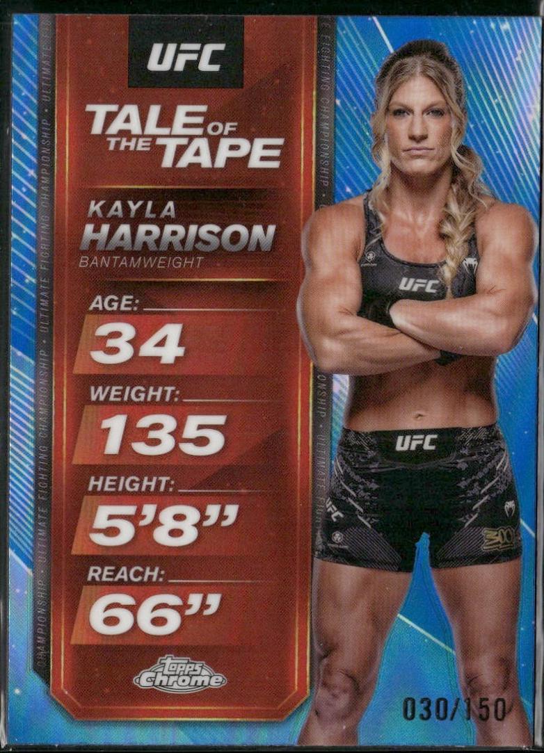 Kayla Harrison 2025 Topps Chrome UFC Tale of the Tape #TTT-7 Blue Refractor