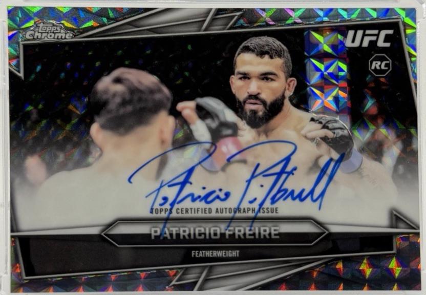 Patricio Freire 2026 Topps Chrome UFC Base Autographs #BAV-PL Geometric Refractor
