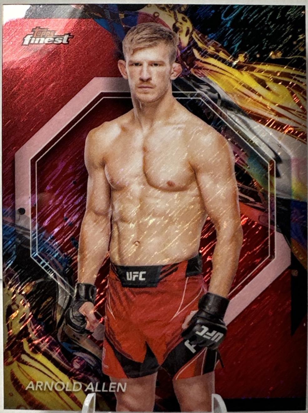 Arnold Allen 2024 Topps Finest UFC Base Uncommon #116 Red Shimmer Refractor
