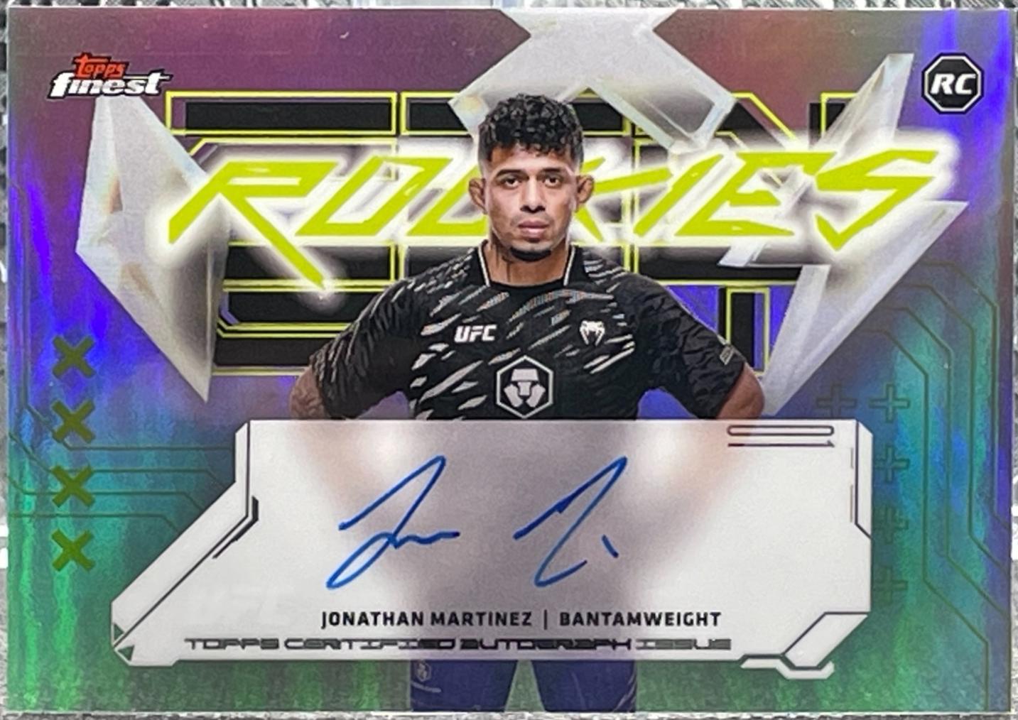 Jonathan Martinez 2025 Topps Finest UFC Finest Rookie Autographs #FRA-JM Refractor