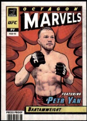 Petr Yan 2022 Panini Donruss UFC Octagon Marvels #13 Press Proof