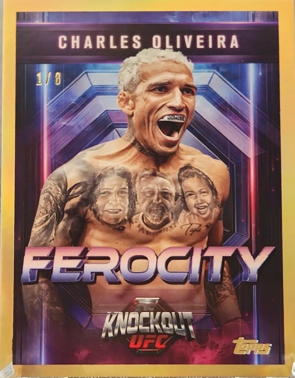 Charles Oliveira 2025 Topps Knockout UFC Ferocity #FE-7 Gold