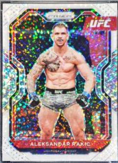 Aleksandar Rakic 2021 Panini Prizm UFC Base #16 White Sparkle