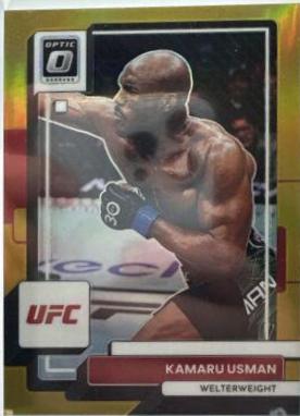 Kamaru Usman 2023 Panini Donruss Optic UFC Base #13 Gold