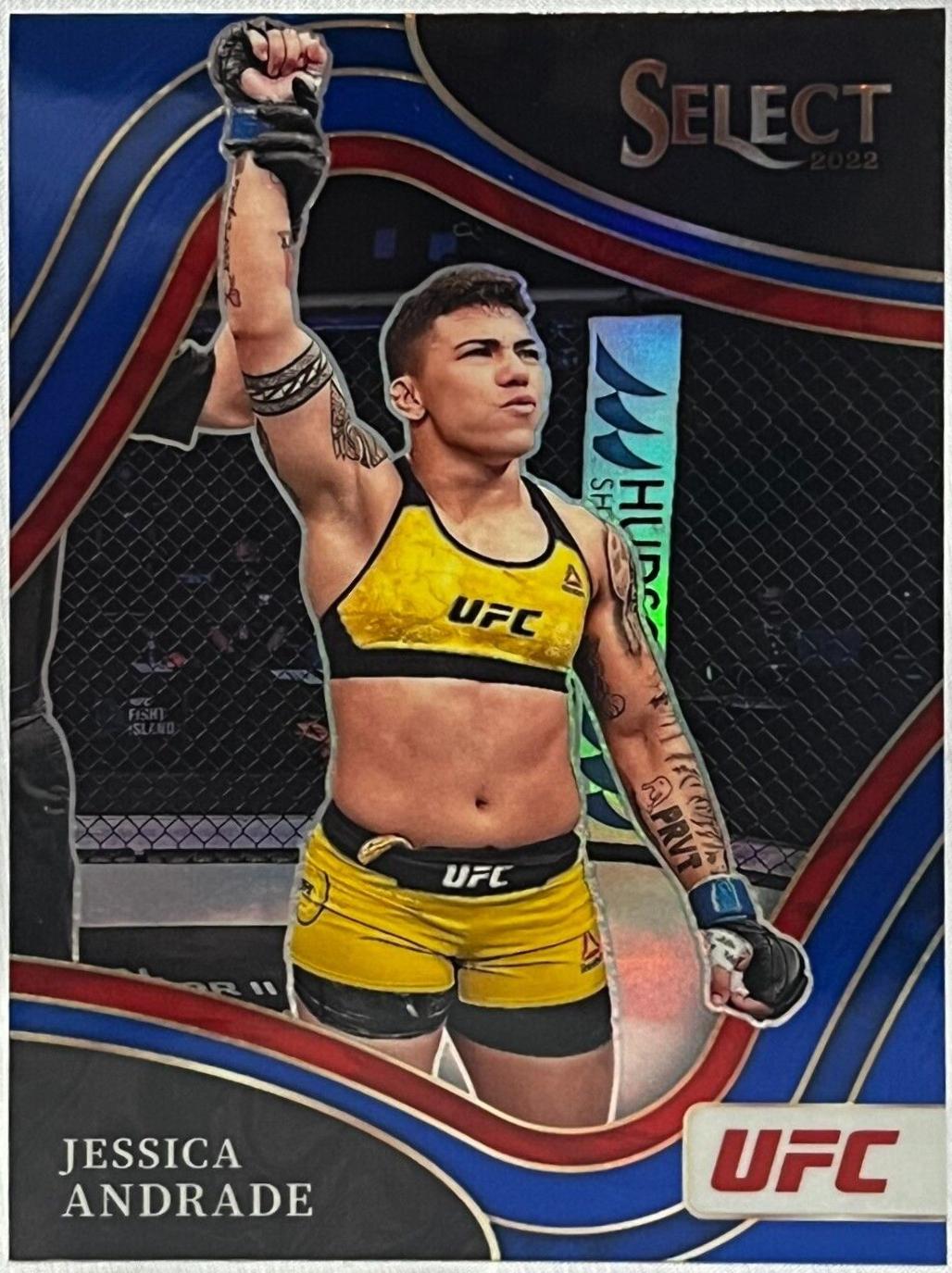 Jessica Andrade 2022 Panini Select UFC Octagonside #203 Blue Prizm