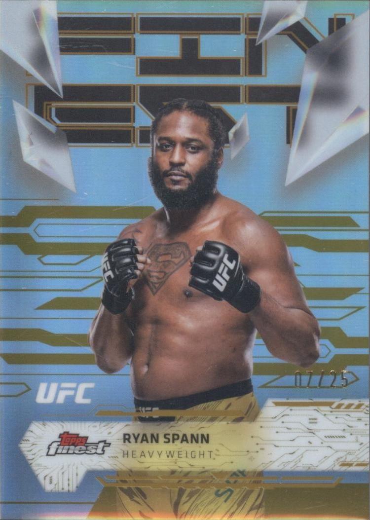 Ryan Spann 2025 Topps Finest UFC Base Uncommon #129 Gold Refractor